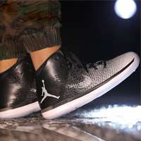 'کفش بسکتبال نایک ایرجردن basketball shoe air jordan 31 fine print black white wolf grey 845037-003'