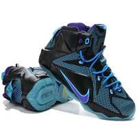 'کفش بسکتبال نایک لبرون12 nike lebron 12 xii black university blue purple 684593 -019'