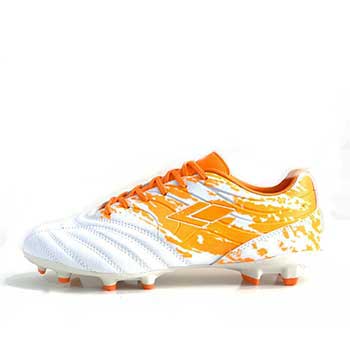 'کفش استوک دیفانو مخصوص چمن طبیعی رنگ سفید نارنجی'