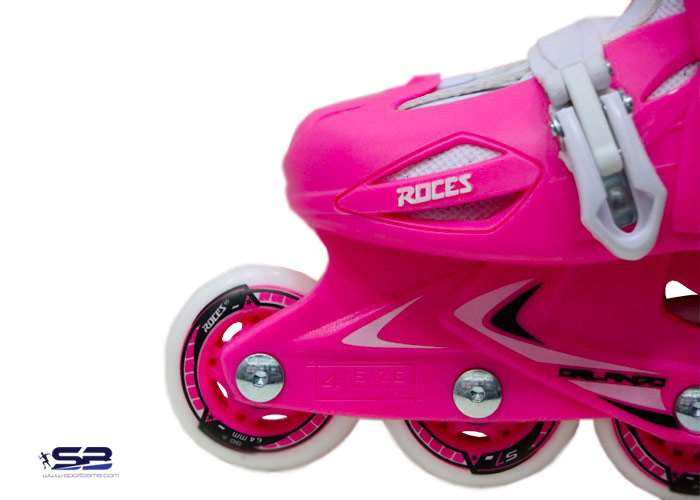  خرید  کفش اسکیت رویه محکم صورتی سایز متحرک بدون لوازم   Roces pink Junior hard skate 