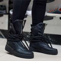 'کفش کتانی نایک ایر فورس ساق بلند زیپ دار     Nike Air Force 1 Boot Black'