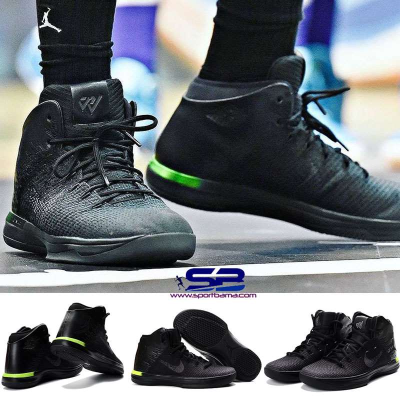  خرید  کفش بسکتبالی نایک ایر جردن سبز مشکی  basketball shoes nike air jordan black green xxxi 2016-854272-103