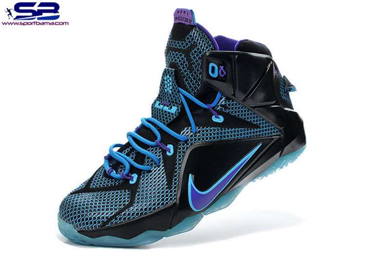  خرید  کفش بسکتبال نایک لبرون12 nike lebron 12 xii black university blue purple 684593 -019