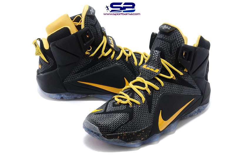  خرید  کفش بسکتبال نایک لبرون12  basketball shoes nike lebron 12 black yellow 684593-501