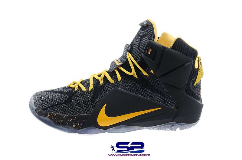  خرید  کفش بسکتبال نایک لبرون12  basketball shoes nike lebron 12 black yellow 684593-501