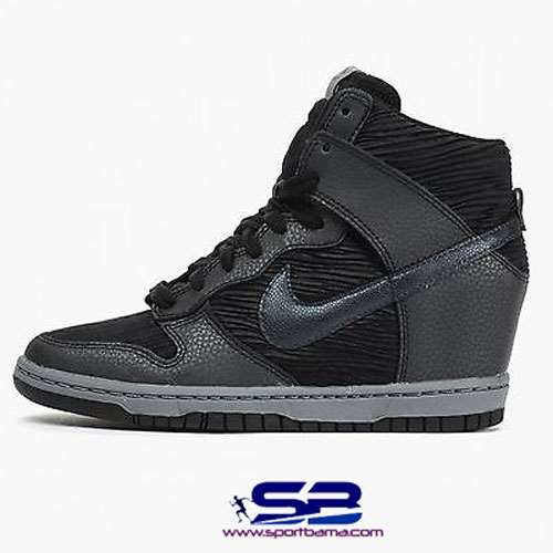  خرید  کفش نایک دانک اسکای ساق دار مشکی متالیک classic shoes Nike dunksky hi essential wmns black 528899-015 