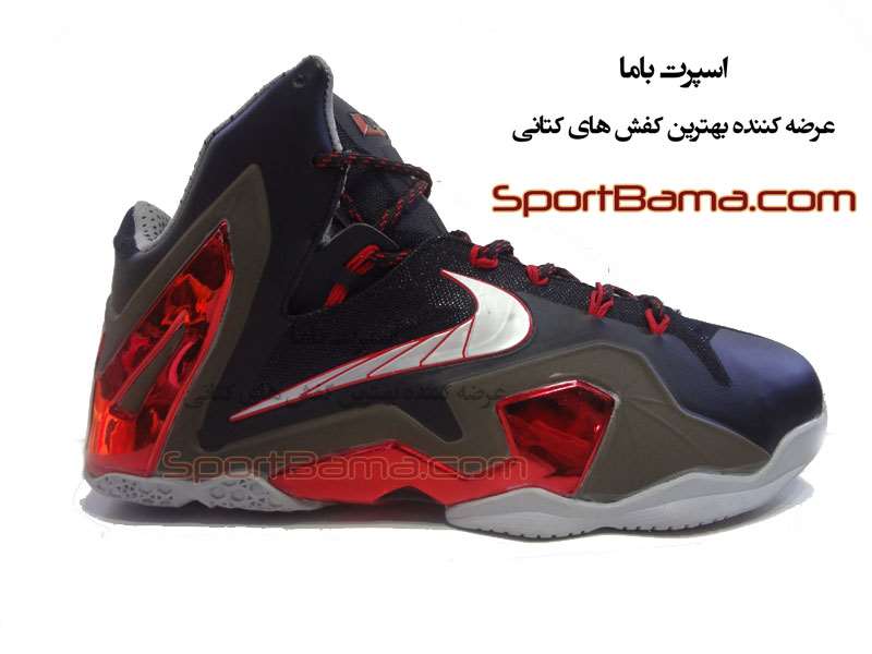  خرید  کفش بسکتبال نایک لبرون 11خاکستری قرمز  nike lebron11 Elite Metallic Red