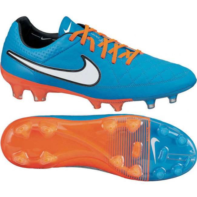  خرید  کفش فوتبال نایک تیمپو آبی نارنجی Nike Tiempo Football Shoes 631518-418