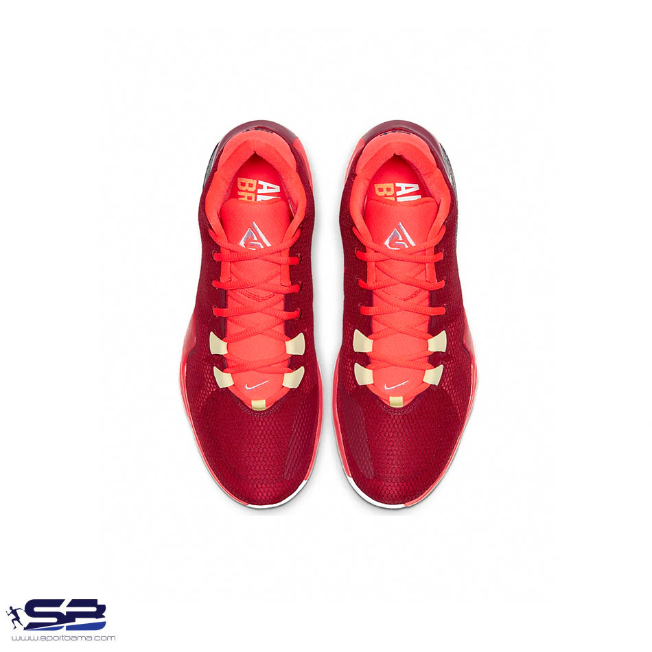  خرید  کفش کتونی بندی نایک زوم فریک بدون ساق مخصوص بسکتبال رنگ قرمز
