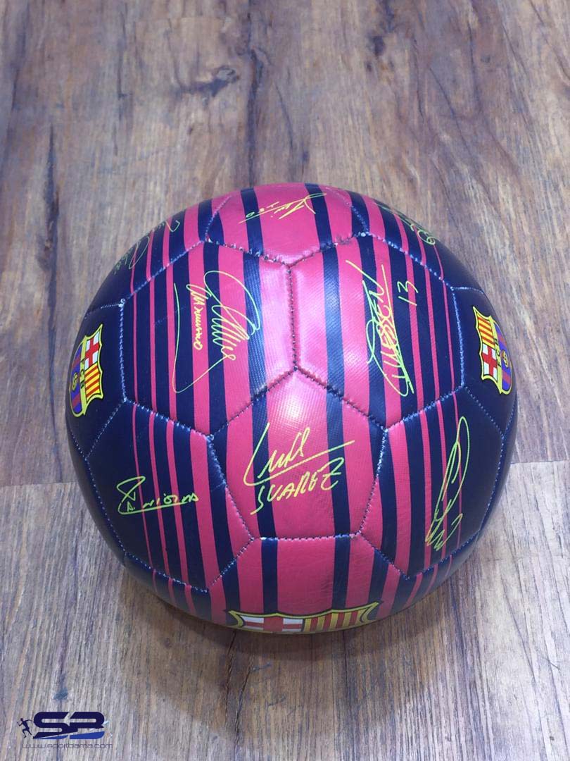  خرید  توپ فوتبال بارسلونا با امضا به رنگ کیت دوم