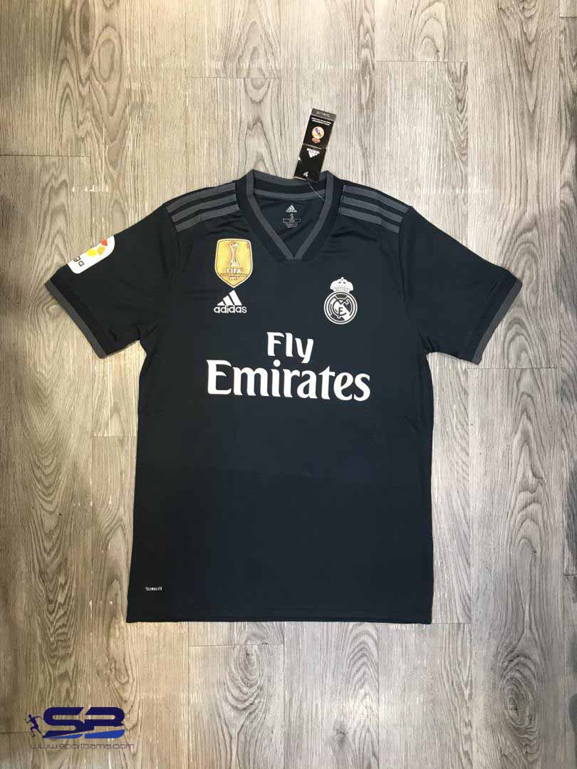  خرید  پیراهن آستین کوتاه رئال مادرید فصل 2019 رنگ سرمه ای-کیت دوم