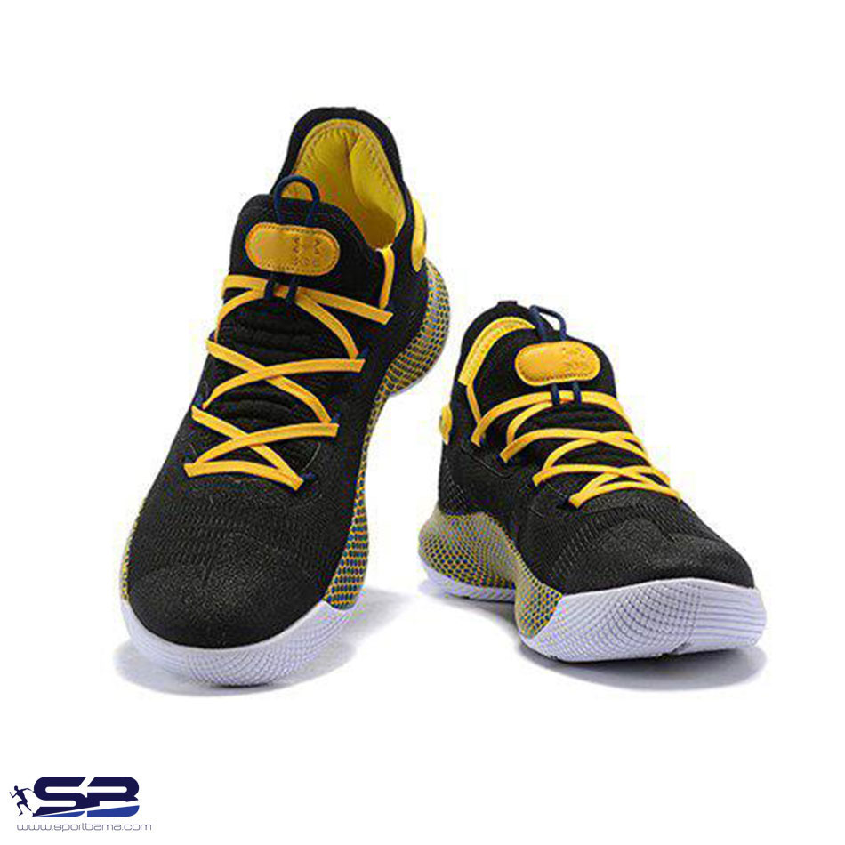  خرید  کفش کتانی بندی آندرآرمور مخصوص بسکتبال بدون ساق رنگ مشکی زرد