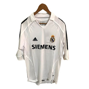 'لباس کلاسیک اول رئال مادرید 2005-2004 پیراهن تک'