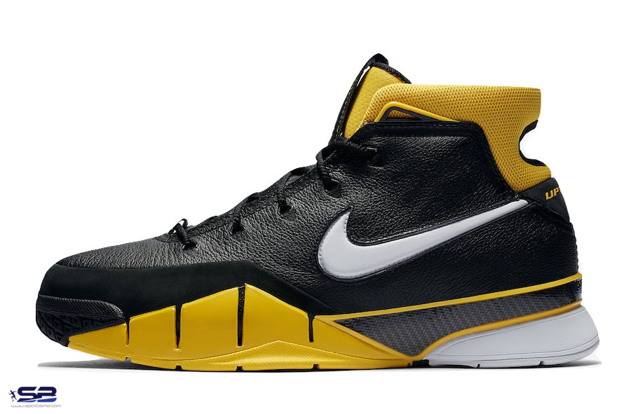 خرید  کفش کتانی بندی نایک کوب 1 مشکی زرد مخصوص بسکتبال 