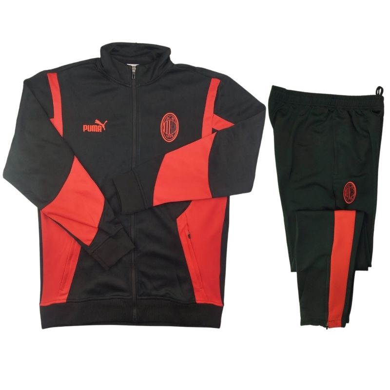 ست گرمکن شلوار تمام زیپ ورزشی مردانه تیم آث میلان 2025