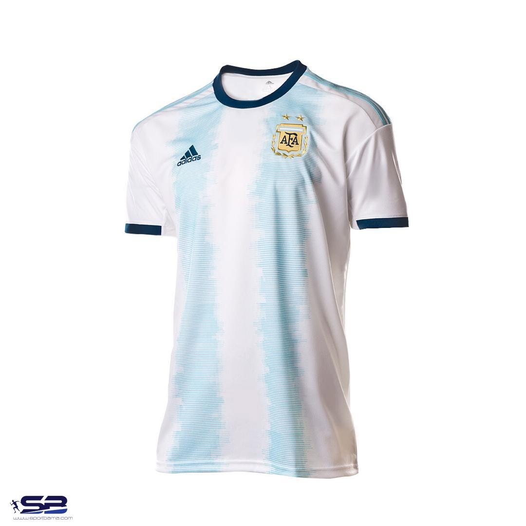  خرید  پیراهن آستین کوتاه آرژانتین فصل 2019 رنگ سفید -کیت اول