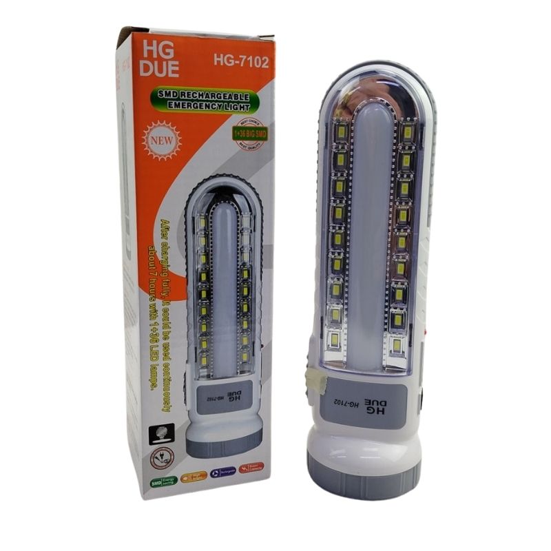 چراغ رومیزی و چراغ قوه شارژی مدل HG-7102 چندکاره