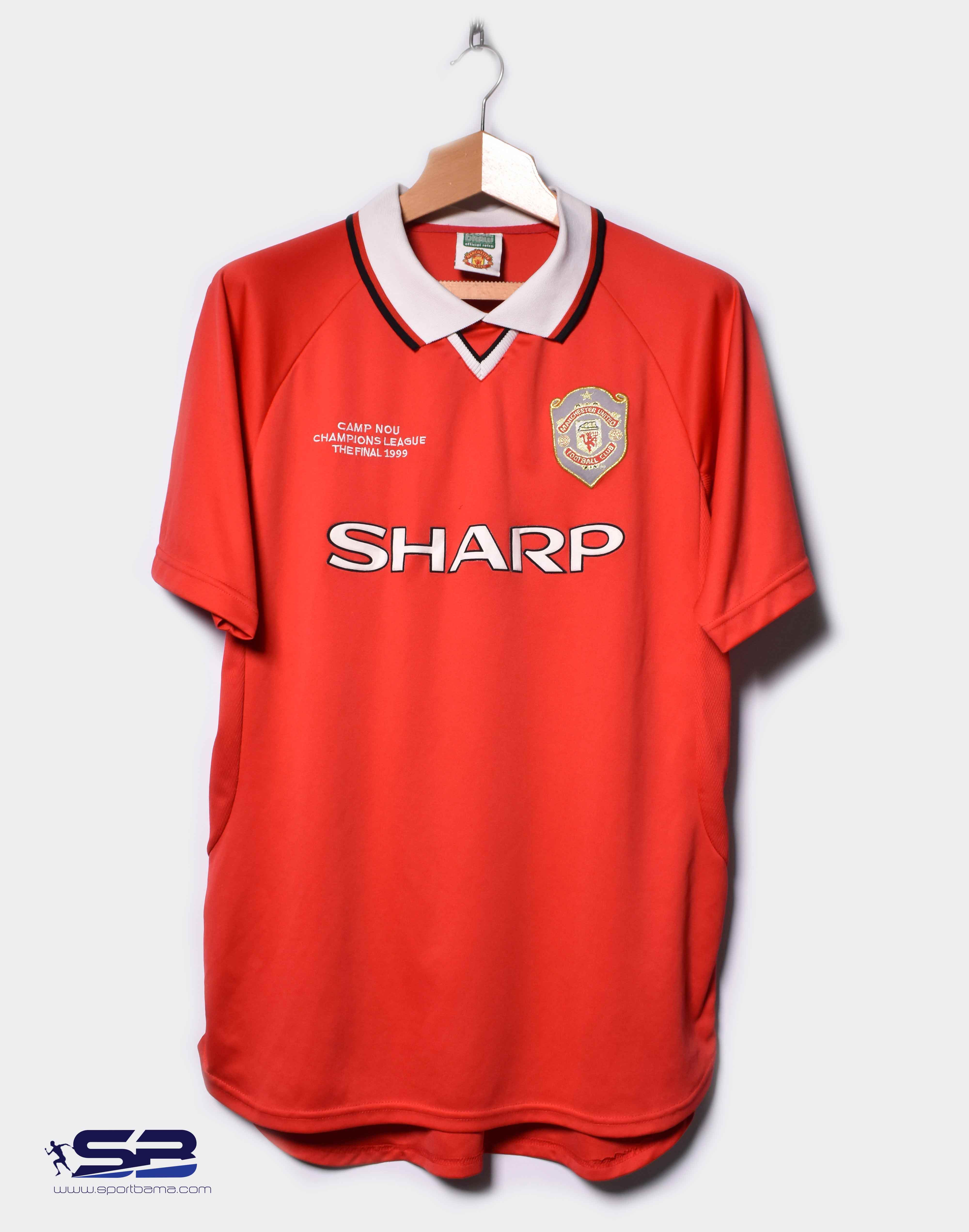  خرید  پیراهن آستین کوتاه نوستالژی منچستر یونایتد فصل 1999 رنگ قرمز - کیت اول