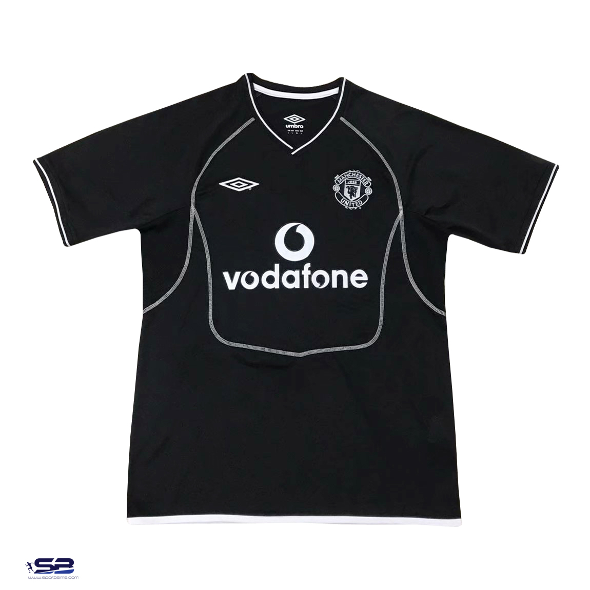  خرید  پیراهن آستین کوتاه نوستالژی منچستر یونایتد فصل 2001 رنگ مشکی - کیت اول