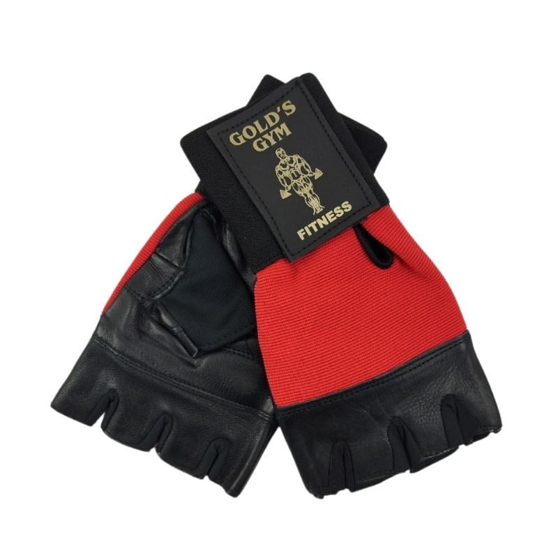 'دستکش بدنسازی چرم نیمه حرفه ای'