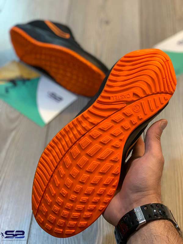  خرید  کفش کتانی بندی نایک رنگ مشکی نارنجی مناسب پیاده روی ،دویدن قابل استفاده در باشگاه