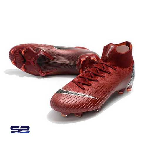  خرید  کفش فوتبال نایک مرکوریال سوپرفلای360زرشکی ساق دار