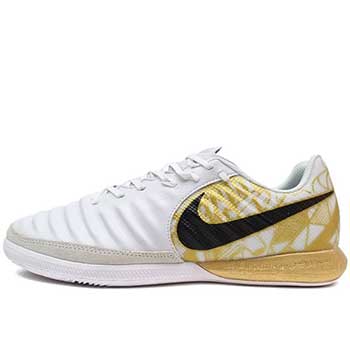 کفش کتونی نایک تمپومخصوص فوتسال رنگ سفید طلایی