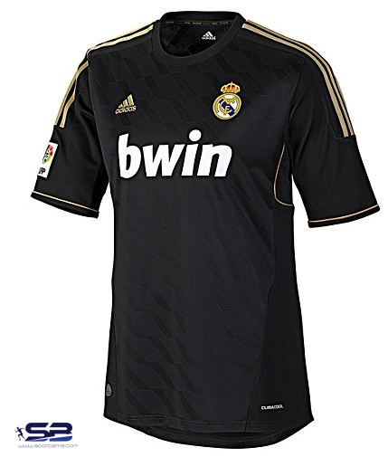  خرید  پیراهن آستین کوتاه نوستالژی رئال مادرید فصل 2012 رنگ مشکی - کیت دوم