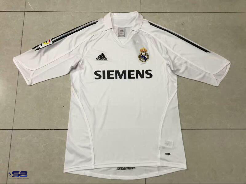  خرید  پیراهن آستین کوتاه نوستالژی رئال مادرید فصل 2005 رنگ سفید - کیت اول