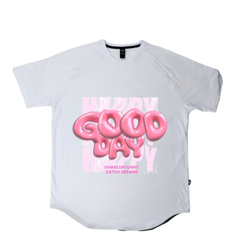 'تیشرت لانگ طرح good day'
