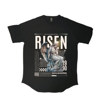 'تیشرت لانگ طرح Risen'