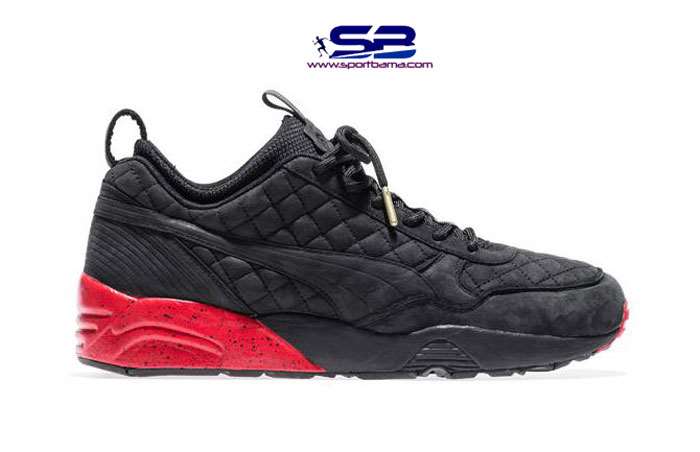  خرید  کفش کتانی رانینگ پوما قرمز مشکی running shoes puma r698 nubuck 360323-01

